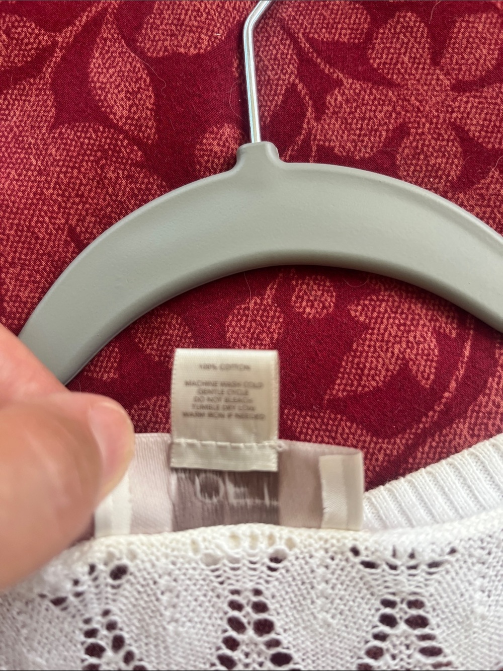 LOFT Cream Openwork Button-Front Knit Cardigan - Picture 4 of 4